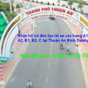 Trung tam day hoc bang lai xe oto moto cac hang A1 A2 B1 B2 C D E so tu dong so san xe tai tai Thuan An Binh Duong 2 2