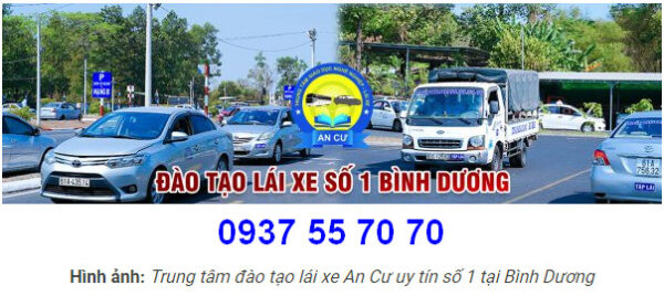 Trung Tam Day Hoc lai xe an cu Binh Duong
