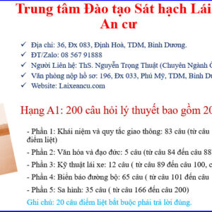 Thi bang lai xe may A1 A2 Hoc bang lai xe mo to Trung tam day lai xe o to Binh Duong